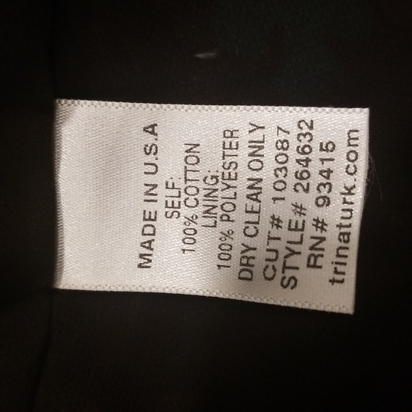 💕TRINA TURK💕 V-Neck Dress 8 Brown Aqua Abstract Floral Print - Picture 9 of 9